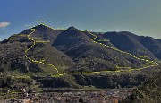 100 Bell'anello direttissima in Canto Alto visto da Cornella di Zogno-tracciato